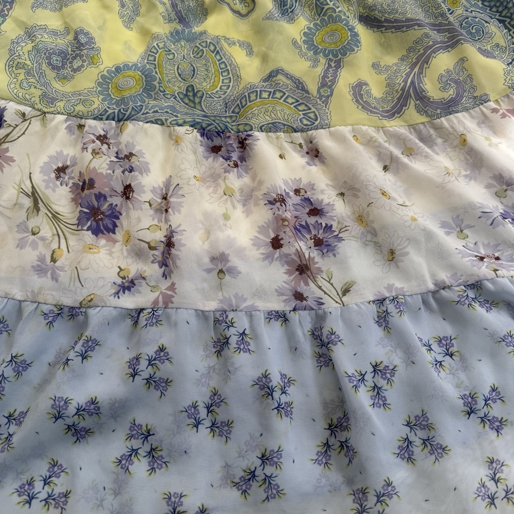 Y2K Victorias Secret Patchwork Slip Dress L Sheer Fairy Coquette Paisley Vintage - Picture 7 of 9